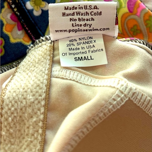 POPINA Paisley 50s Inspired Bathing Suit / S - Picture 9 of 9